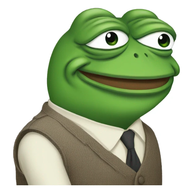 Pepe the frog from the meme sticker