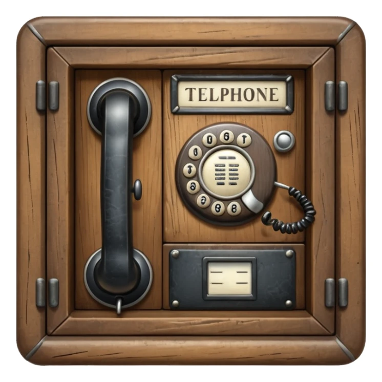 old telephone cabinet sticker