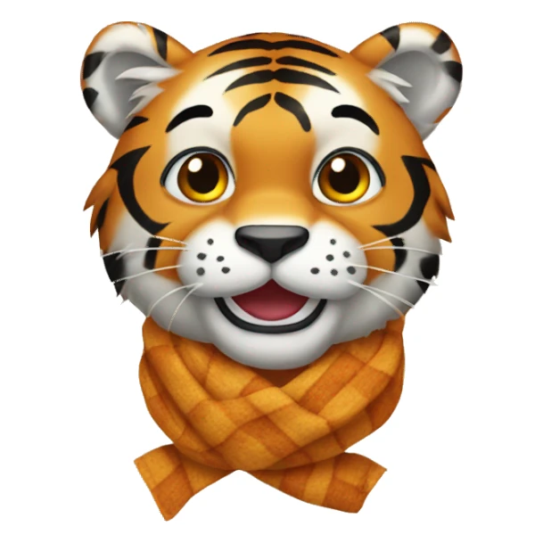 Tiger with scarf sticker