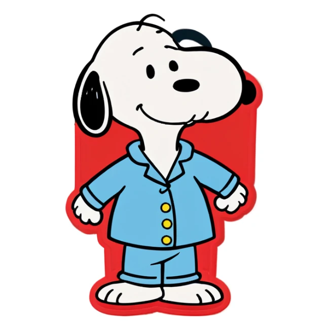 Snoopy in pajamas sticker