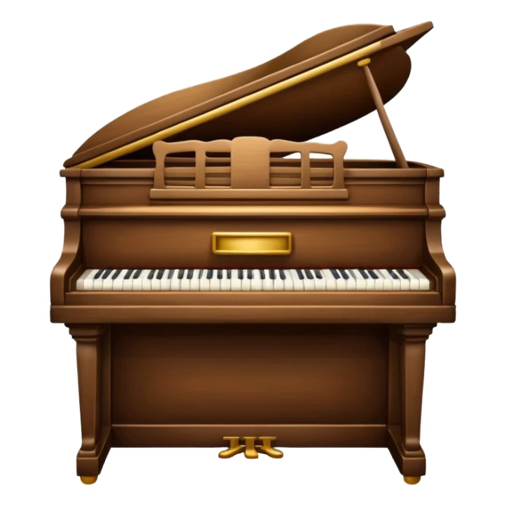 wooden piano sticker