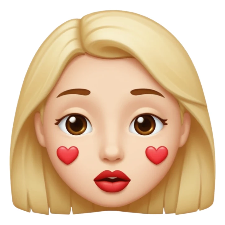 Kisses all over face sticker