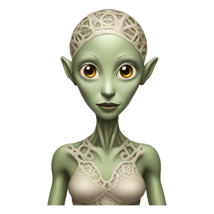 a alien woman full body sticker