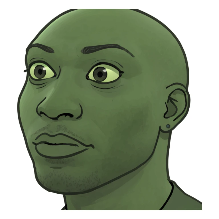 Black man flicking me off sticker