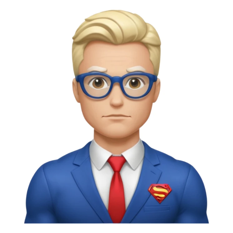 Glasses-Wearing super Heroe sticker