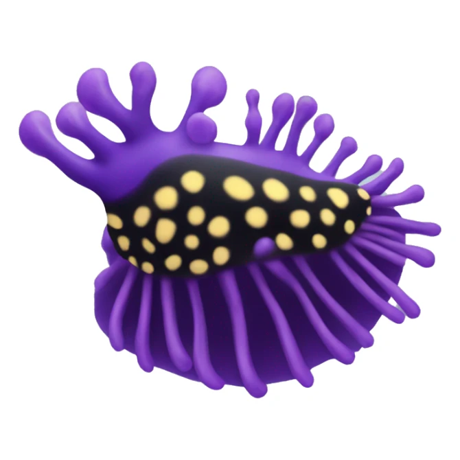 Purple and black nudibranch  sticker