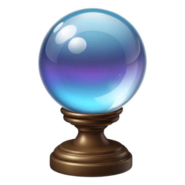 Crystal ball on a stand sticker