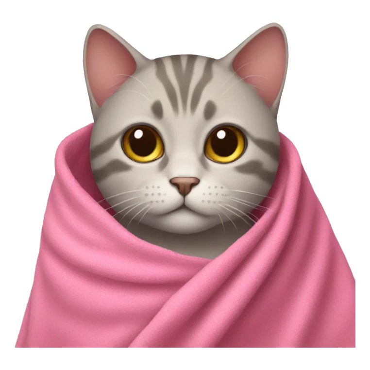 Cat with pink blanket  sticker
