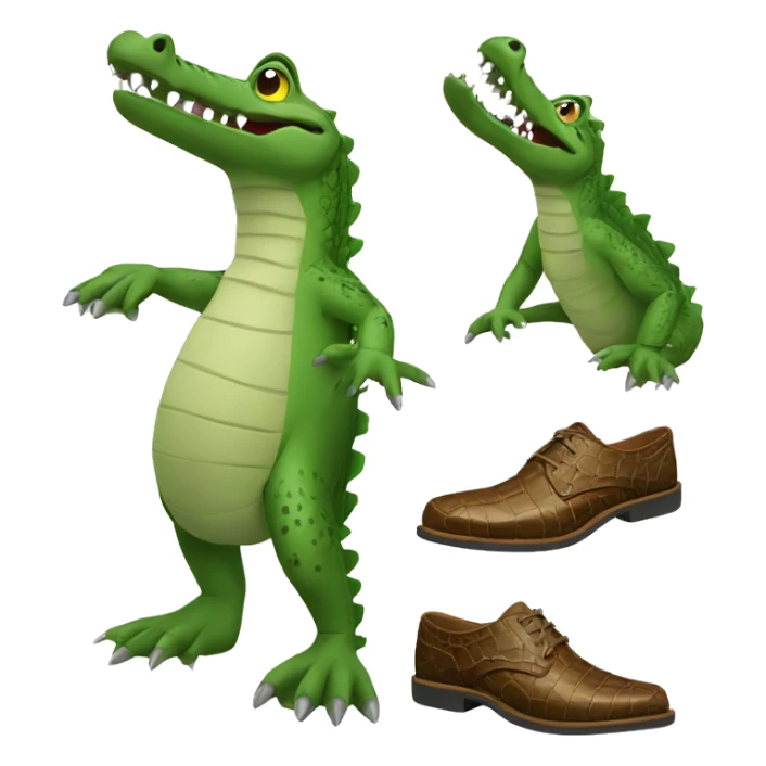 Crocodile with shoes sticker