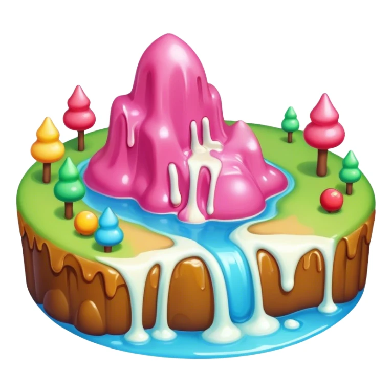 melting candy renaissance landscape sticker