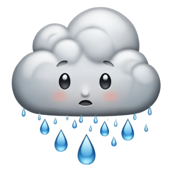 a sad cloud sticker