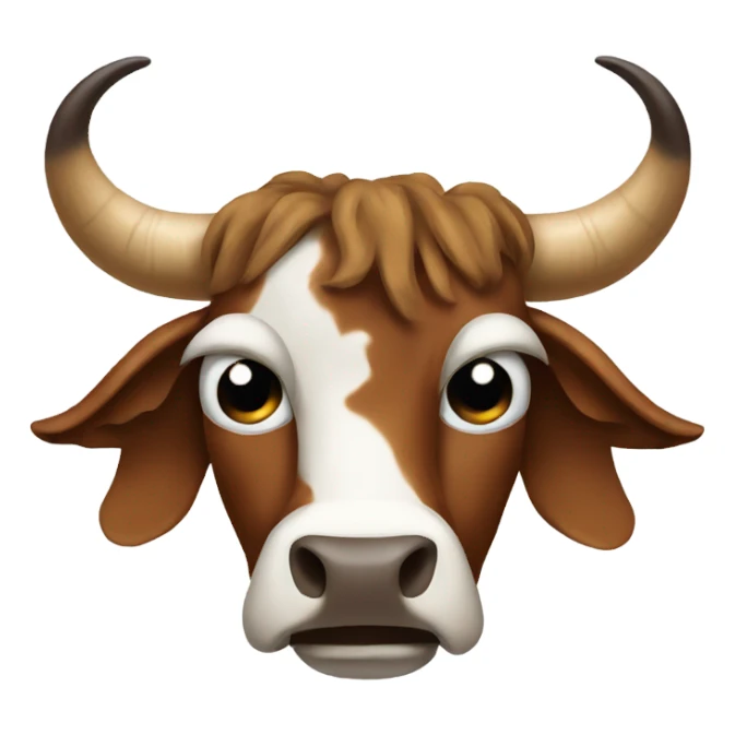Crying Longhorn bull  sticker