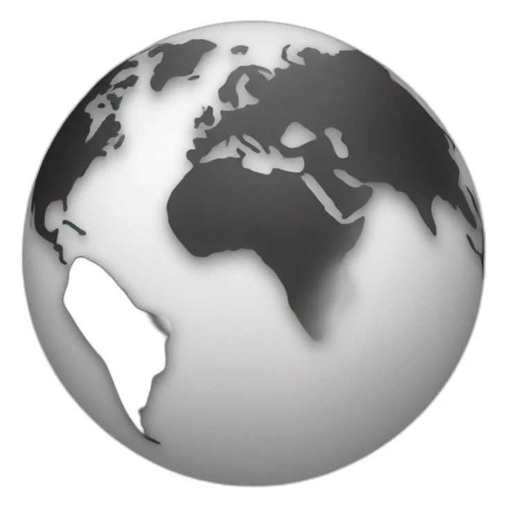 earth black and white with gradient sticker