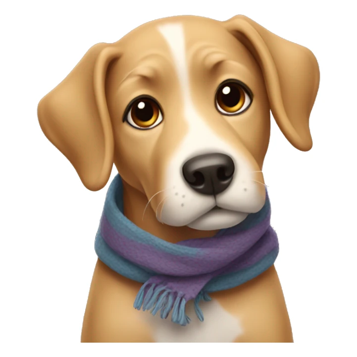 dog with scarf sticker