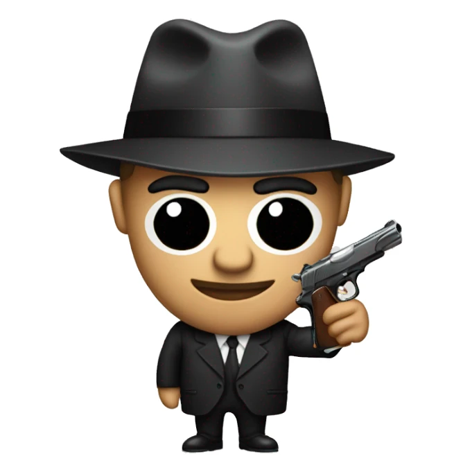 mafia with pistol sticker