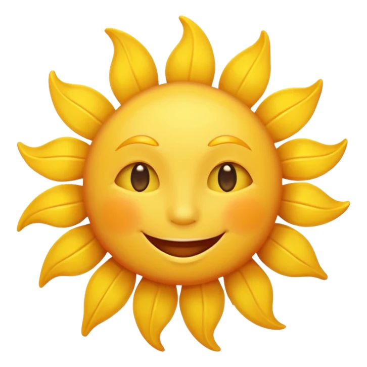 a happy sun emoji sticker