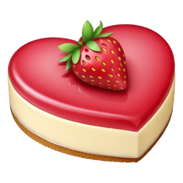 heart shaped strawberry cheesecake sticker