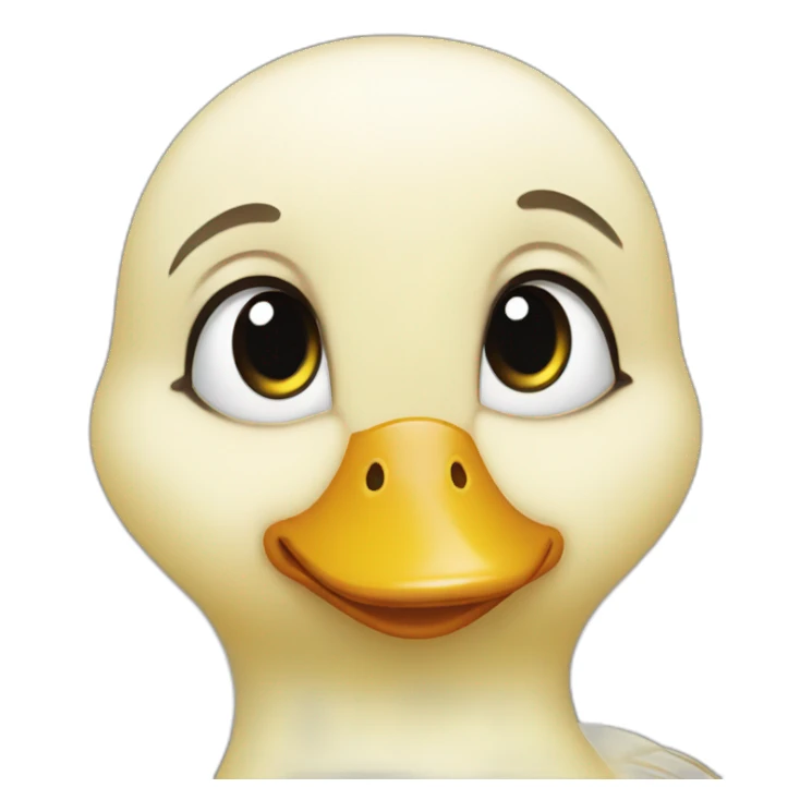 duckling that wears eyeliner sticker