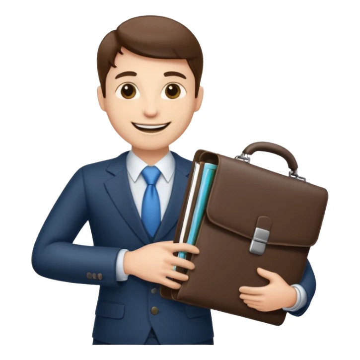 a financier with a portfolio sticker