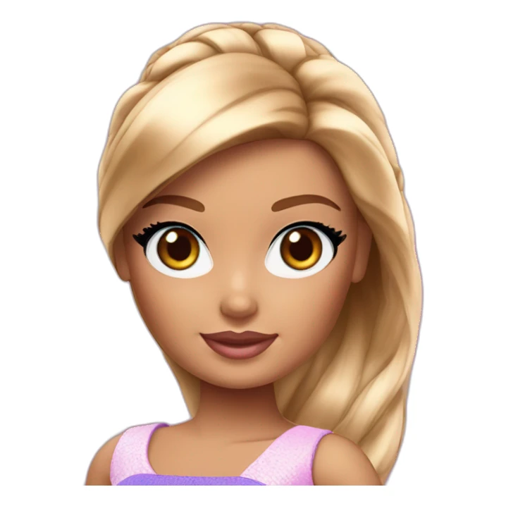 barbie brune yeux bleus sticker