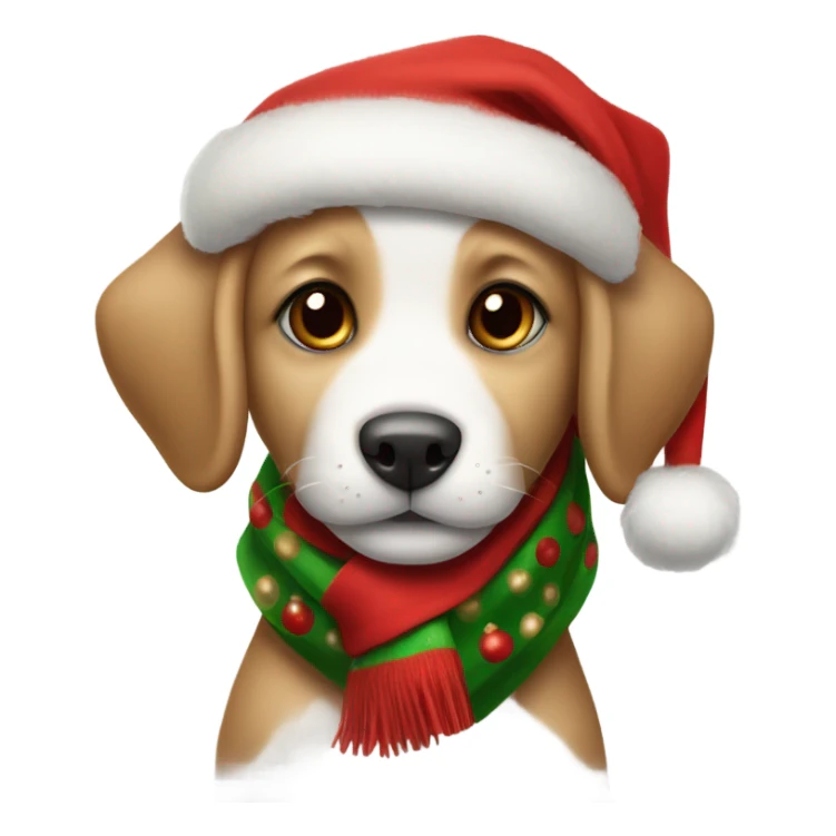 Christmas puppy sticker