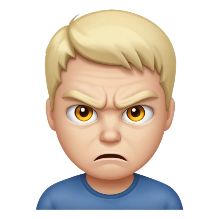 Angry with sad sticker