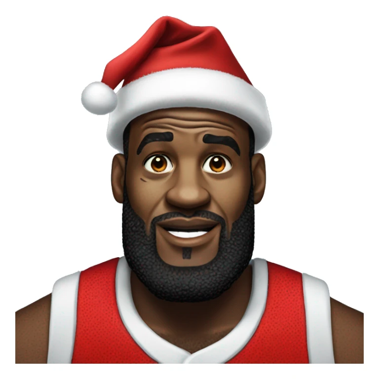 LeBron James as Santa Claus  sticker