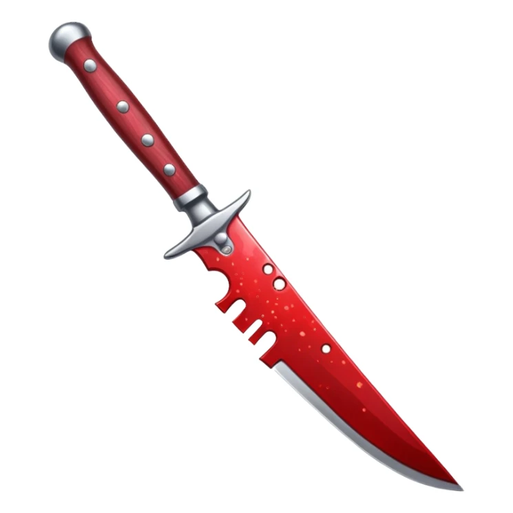 Glitter Blood Knife sticker