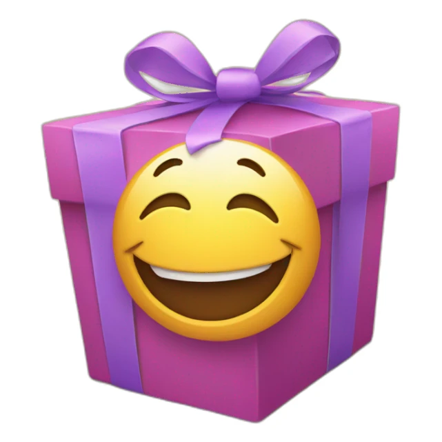 smile face from gift box sticker