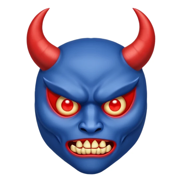 👺 Turn this emoji in blue sticker