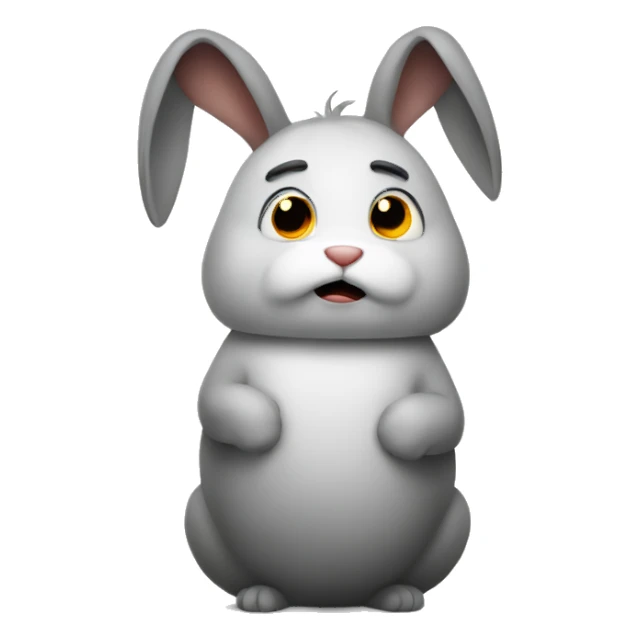 anxious rabbit in leggings sticker