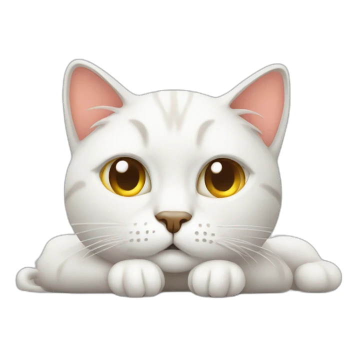 lazy cat laptop sticker