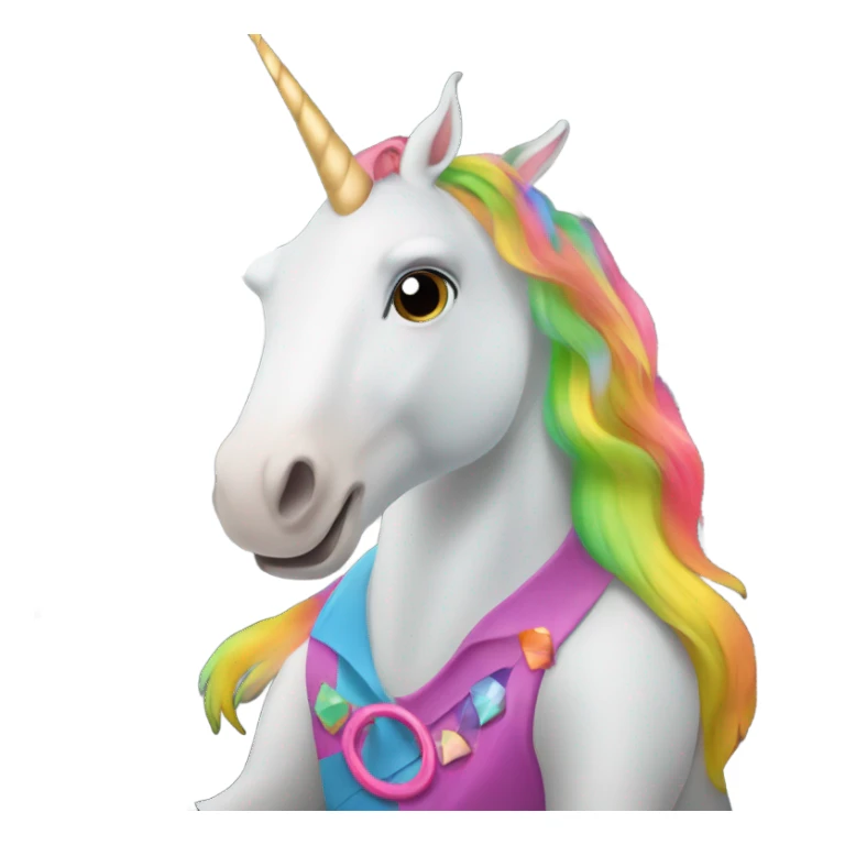 Unicorn driving a car sticker
