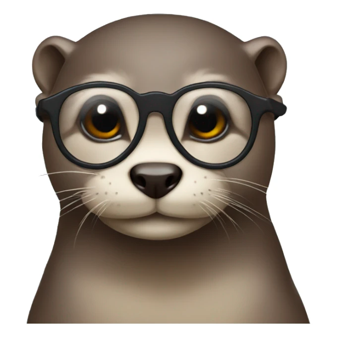 Otter with glasses sticker