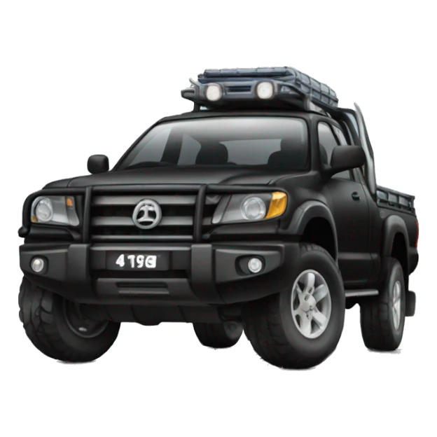 Black 4WD Ute sticker