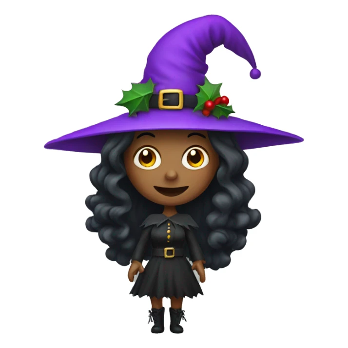 Christmas witch sticker