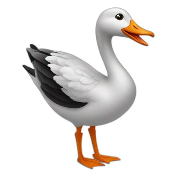 fancy goose drinking wine sticker