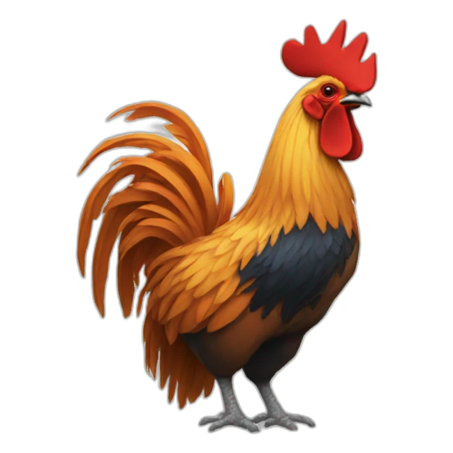 rooster rugby symbol sticker