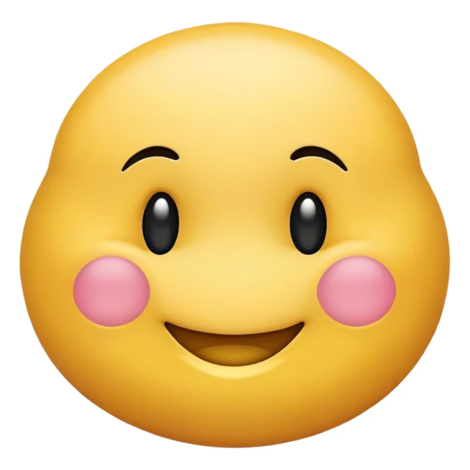 The regular smiley face emoji but chubby  sticker