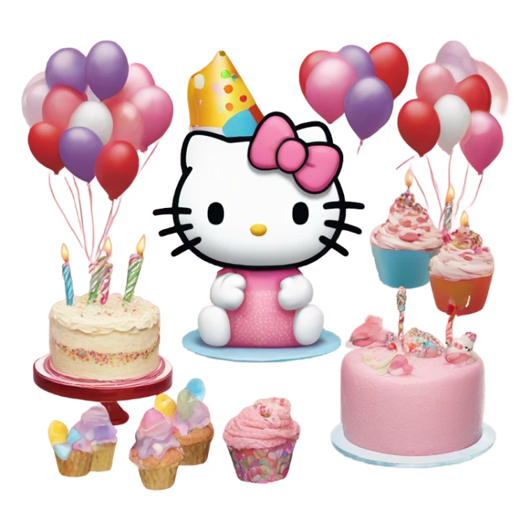 Hello Kitty birthday party ￼ sticker