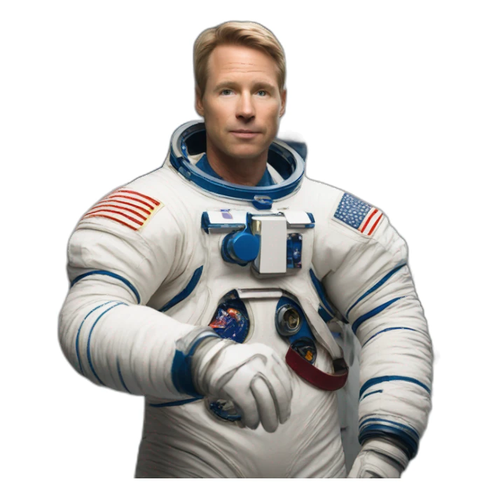 Astronaut with piolets sticker