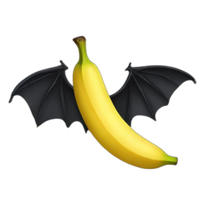 banana with bat wing sticker