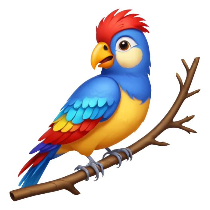 talking bird sticker