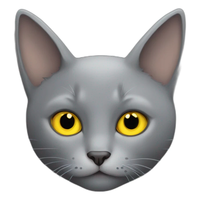 Grey-Cat-bat-yellow-eyes sticker