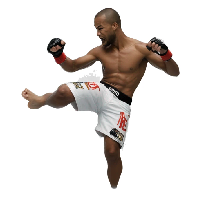 Oblique kick mma sticker