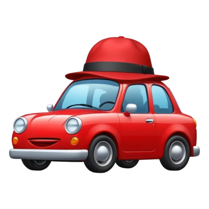 car wearing a hat sticker