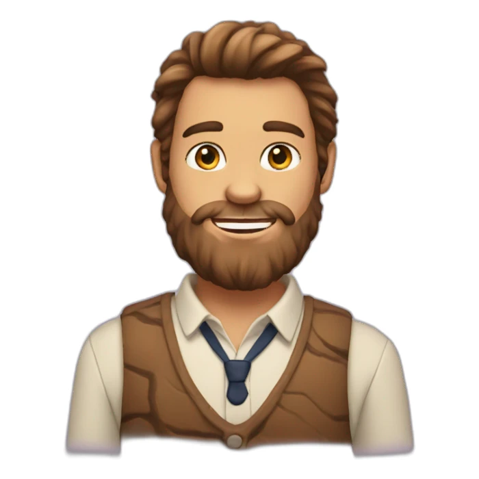 preppy caveman with a beard sticker