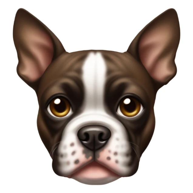 Brown brindle Boston terrier sticker