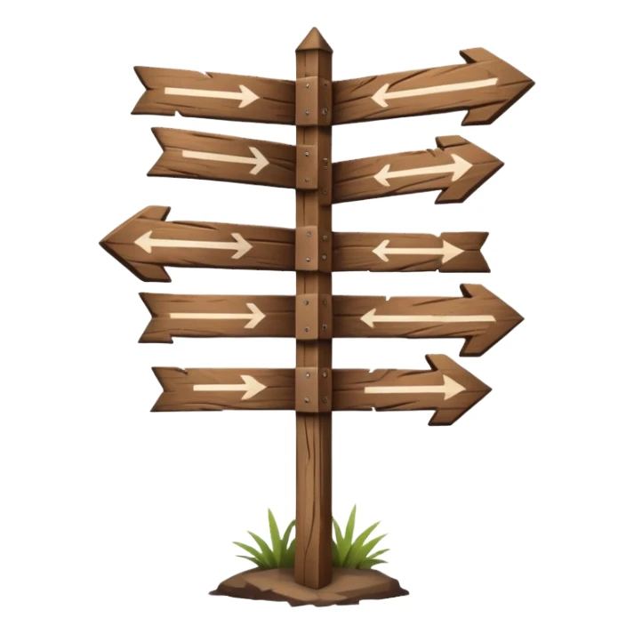 signpost with different paths sticker