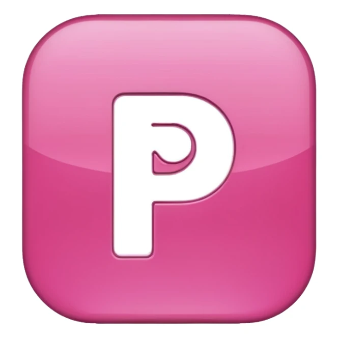 pink p logo sticker